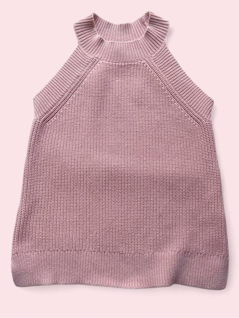 Light Pink Knit Tank Top